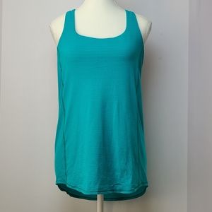Lululemon Athletica Free to be wild teak striped yoga tank top, sz 6 (PTP 14")